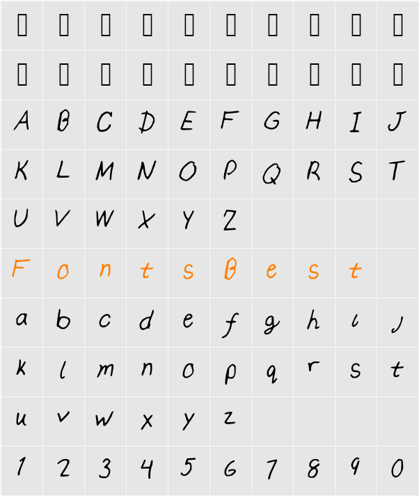 Izzeh Character Map