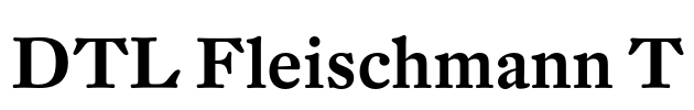 DTL Fleischmann T Font Image