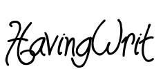 HavingWrit Font Image