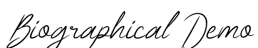 Biographical Demo Font Image