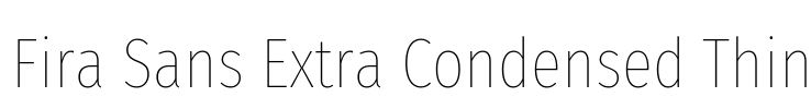 Fira Sans Extra Condensed Thin