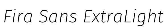 Fira Sans ExtraLight