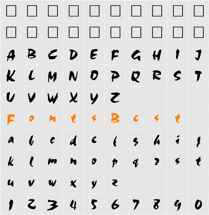 Cezanne Character Map