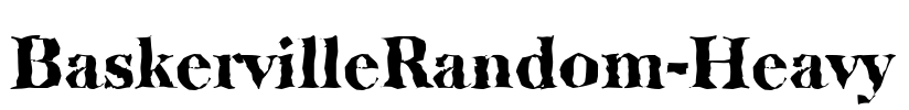 BaskervilleRandom-Heavy Font Image