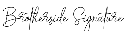 Brotherside Signature Font Image