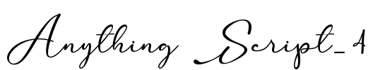 Anything Script_4 Font Image