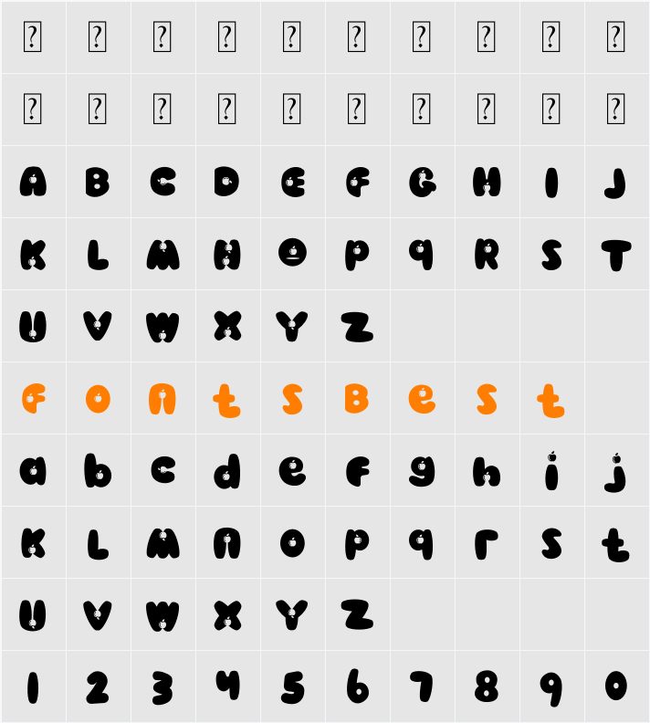 Apple Kids Character Map