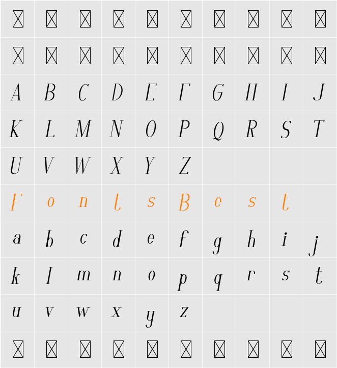 Aulion Demo Character Map