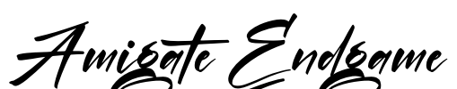 Amigate Endgame Font Image