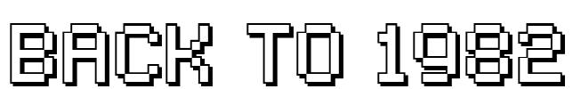 Back to 1982 Font Image