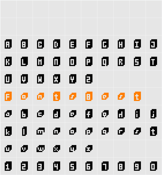 BitCube Character Map