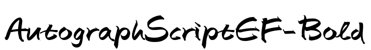 AutographScriptEF-Bold Font Image
