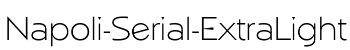 Napoli-Serial-ExtraLight Font Image