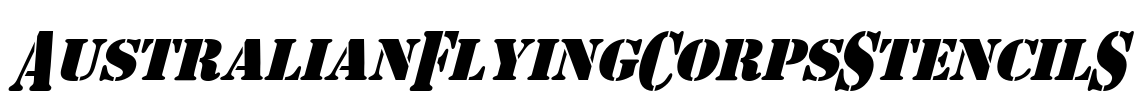 AustralianFlyingCorpsStencilS Font Image