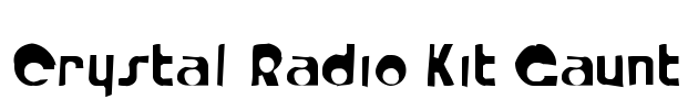 Crystal Radio Kit Gaunt