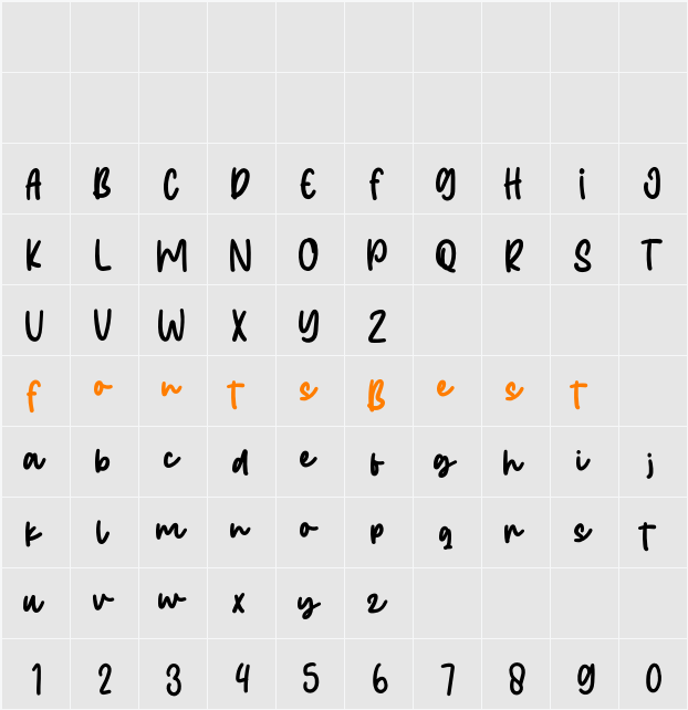 Better You Smile Character Map