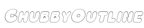 ChubbyOutline Font Image