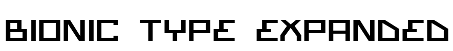 Bionic Type Expanded Font Image