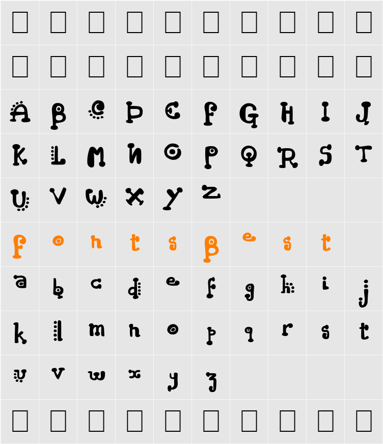 Flagadoum Character Map