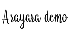 Arayara demo Font Image