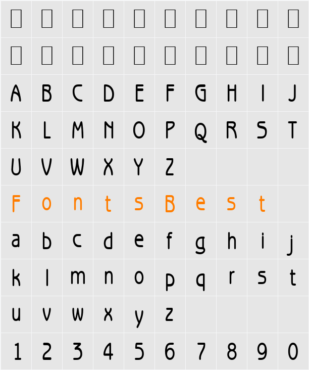 Beagle-Condensed Character Map