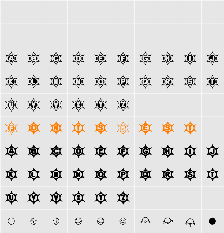 Mosuna Character Map