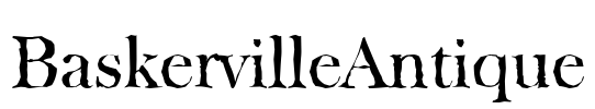 BaskervilleAntique Font Image