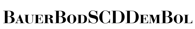 BauerBodSCDDemBol Font Image