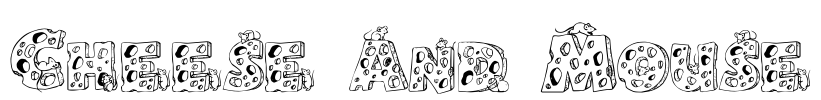 Cheese and Mouse Font Image