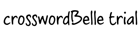 crosswordBelle trial Font Image