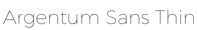 Argentum Sans Thin Font Image