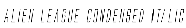 Alien League Condensed Italic