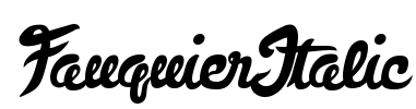 FauquierItalic Font Image