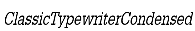 ClassicTypewriterCondensed Font Image