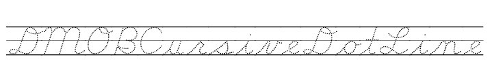 DMOBCursiveDotLine Font Image