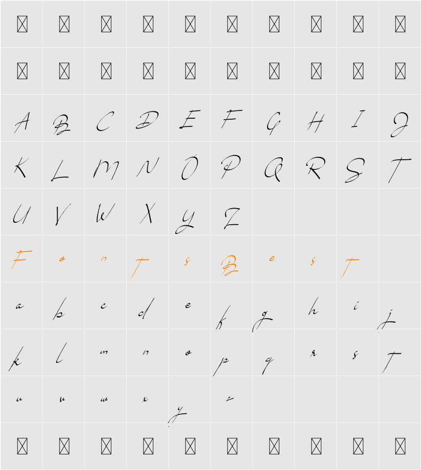 Brouklyn Signature Demo Use Character Map