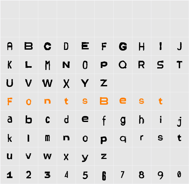 Amsterdrum Grotesk Character Map