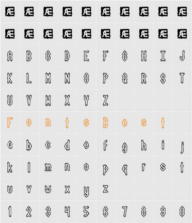 Dark Side (BRK) Character Map