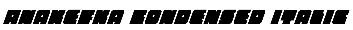 Anakefka Condensed Italic
