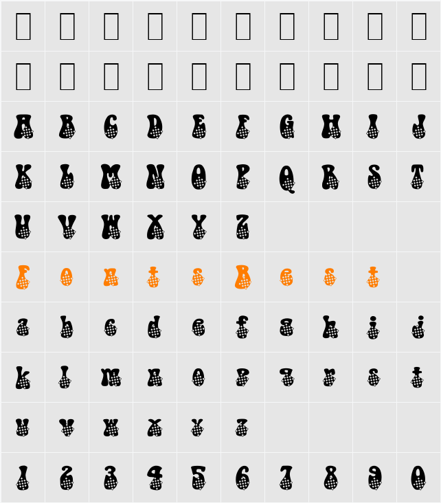 Checkboard Becker Character Map