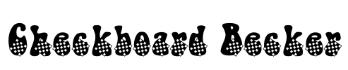 Checkboard Becker Font Image
