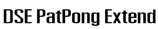 DSE PatPong Extend Font Image