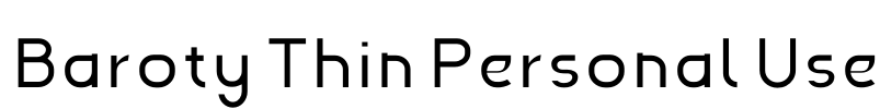 Baroty Thin Personal Use Font Image