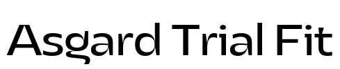 Asgard Trial Fit Font Image