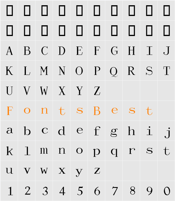 Dactylographe Character Map