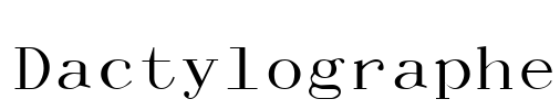 Dactylographe Font Image