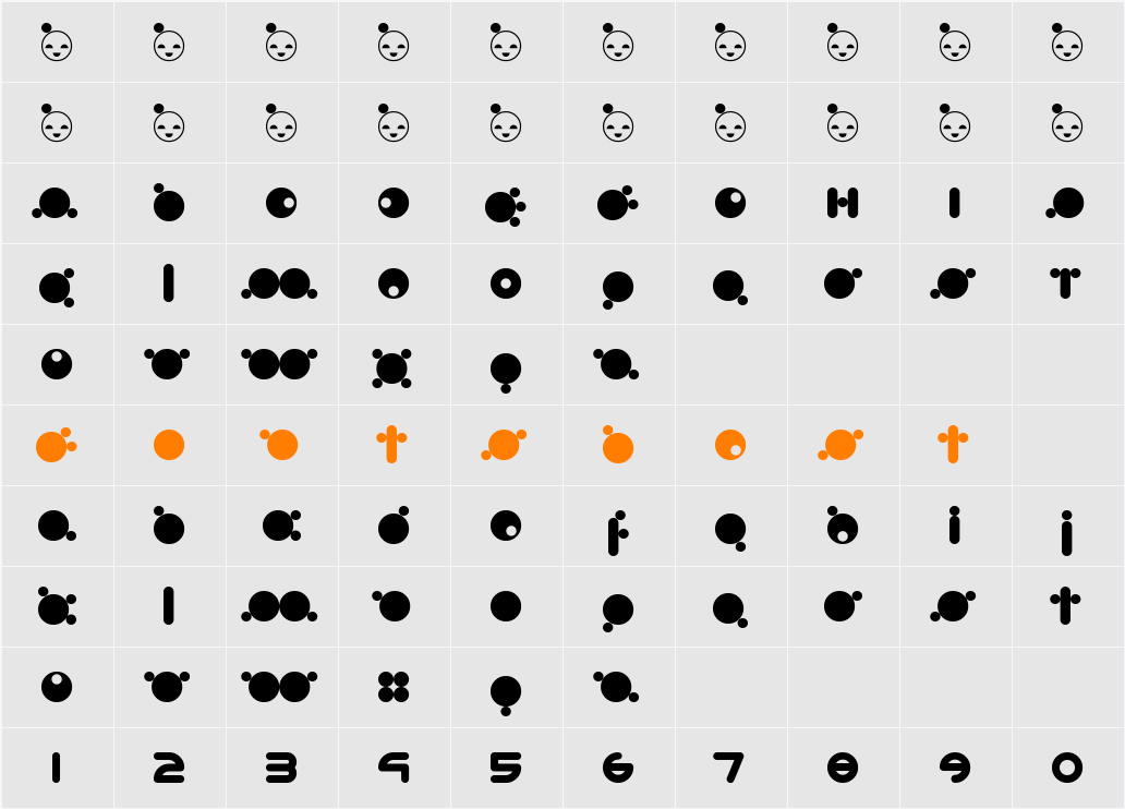 Babymoto Character Map