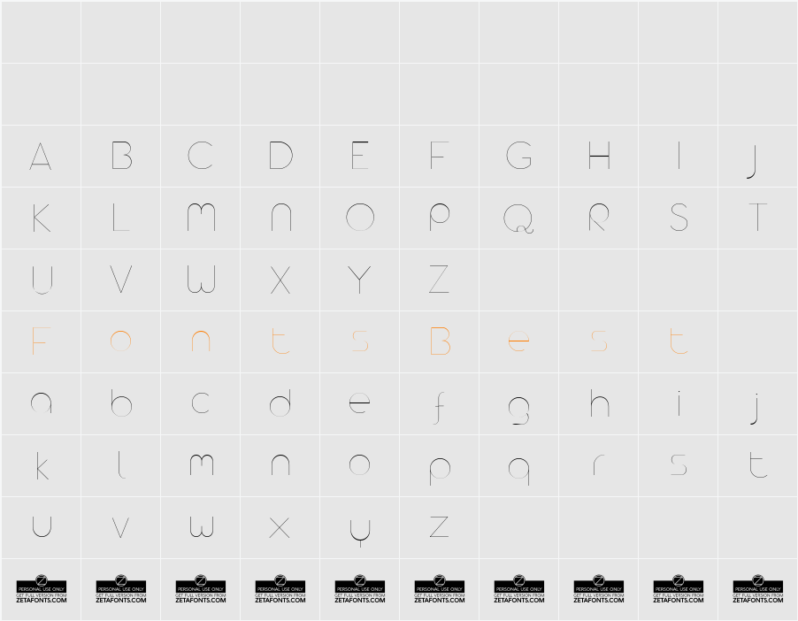 Arista Pro Alternate Character Map