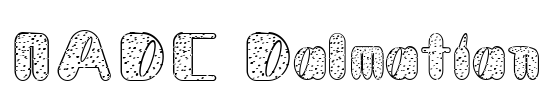NADC Dalmatian Font Image