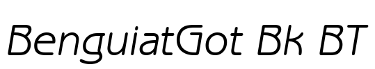 BenguiatGot Bk BT Font Image